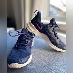 Nike Womens Renew Rival AA7411-005  Navy Blue Running Shoes Sneakers Sz 6.5.